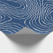 Nahtlose Erdlinie topographische Karte Bio Patter Geschenkpapier (Ecke)