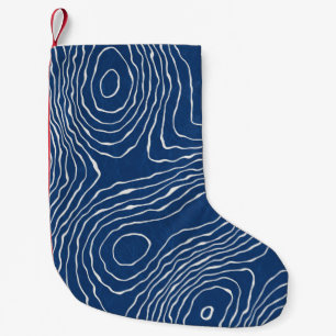 Nahtlose Erdlinie topographische Karte Bio Patter Kleiner Weihnachtsstrumpf