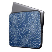 Nahtlose Erdlinie topographische Karte Bio Patter Laptopschutzhülle (Vorderseite Links)