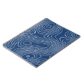 Nahtlose Erdlinie topographische Karte Bio Patter Notizblock (Linke Seite)