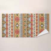 Nahtlose ethnische Muster in hellen Farben Badehandtuch (Badehandtuch)