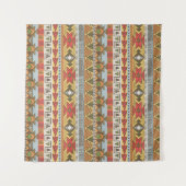 Nahtlose ethnische Muster in hellen Farben Wandteppich (Vorderseite (Horizontal))