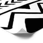 Nahtlose ethnische und Stammesmuster. Handgemacht. Poster (Ecke)