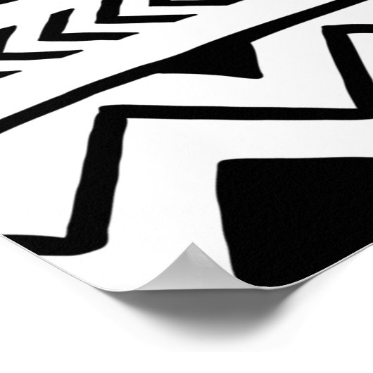 Nahtlose ethnische und Stammesmuster. Handgemacht. Poster (Ecke)