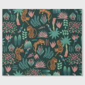 Nahtlose exotische Dschungelmuster Geschenkpapier (Flach)