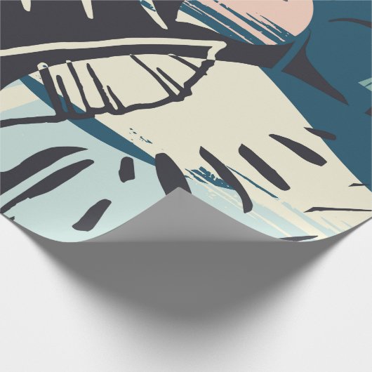 Nahtlose exotische Muster mit tropischen Pflanze u Geschenkpapier (Ecke)