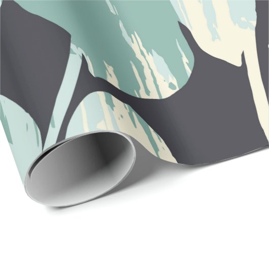 Nahtlose exotische Muster mit tropischen Pflanze u Geschenkpapier (Rolleneckpunkt)