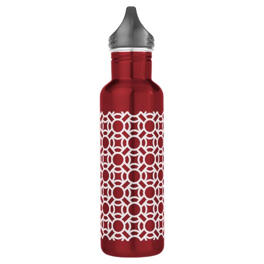 Nahtlose Farbe des weißen Musters, Untergrundfarbe Trinkflasche (Links)