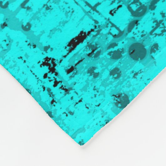 Nahtlose Farbe grunge türkis. Halftone-Elemente Fleecedecke (Ecke)