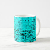 Nahtlose Farbe grunge türkis. Halftone-Elemente Kaffeetasse (VorderseiteRechts)