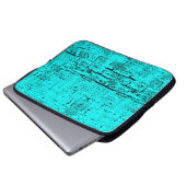 Nahtlose Farbe grunge türkis. Halftone-Elemente Laptopschutzhülle (Vorne Knopf)