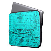 Nahtlose Farbe grunge türkis. Halftone-Elemente Laptopschutzhülle (Vorderseite Links)