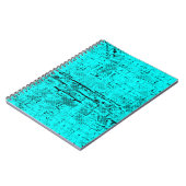 Nahtlose Farbe grunge türkis. Halftone-Elemente Notizblock (Linke Seite)