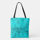 Nahtlose Farbe grunge türkis. Halftone-Elemente Tasche (Rückseite)