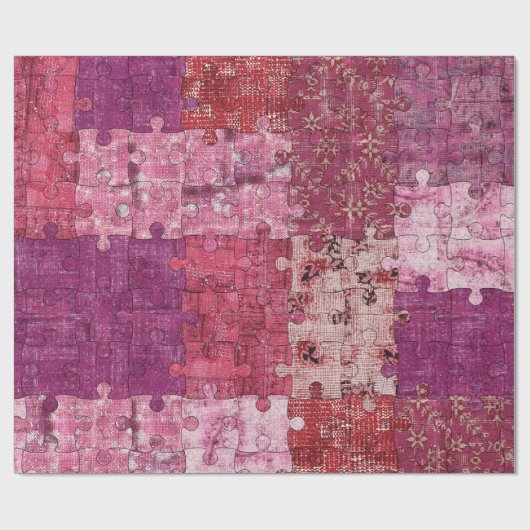 Nahtlose Farben - Muster des Puzzles Geschenkpapier (Flach)