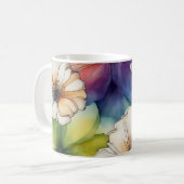 Nahtlose farbenfrohe Blume im Wasser Kaffeetasse (Vorderseite Links)