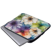 Nahtlose farbenfrohe Blume im Wasser Laptopschutzhülle (Vorne Knopf)