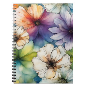 Nahtlose farbenfrohe Blume im Wasser Notizblock