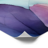 Nahtlose farbenfrohe Blume im Wasser Poster (Ecke)