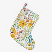 Nahtlose farbenfrohe Blumenmuster. Kleiner Weihnachtsstrumpf (Vorderansicht (hängend))