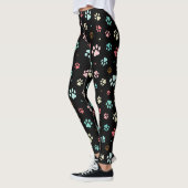 Nahtlose farbenfrohe kleine Hundebahnen Leggings (Links)