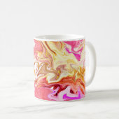 Nahtlose, farbenfrohe Marmorstruktur, abstraktes M Kaffeetasse (VorderseiteRechts)