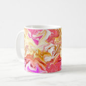 Nahtlose, farbenfrohe Marmorstruktur, abstraktes M Kaffeetasse (Vorderseite Links)