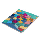 Nahtlose farbenfrohe Mosaikwelle Fliese (Seite)