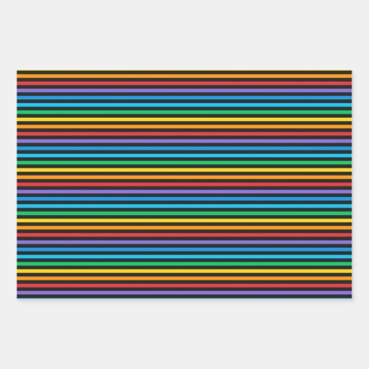 Nahtlose farbenfrohe Regenbogenmuster Geschenkpapier Set (Vorderseite 2)