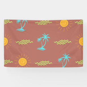 Nahtlose farbenfrohe Sommerkulisse - florale Natur Banner