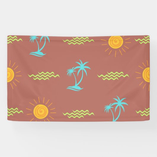 Nahtlose farbenfrohe Sommerkulisse - florale Natur Banner (Horizontal)