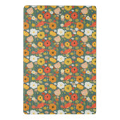 Nahtlose farbige Wildblume Mini Klemmbrett (Rückseite)