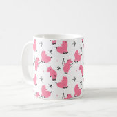 Nahtlose Ferkelfliege Kaffeetasse (Vorderseite Links)