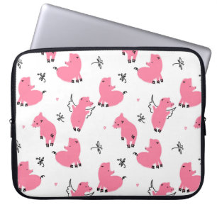 Nahtlose Ferkelfliege Laptopschutzhülle