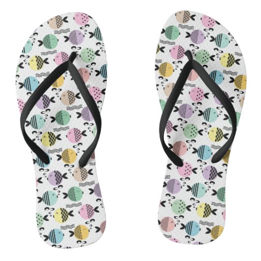 Nahtlose Fische abstrakte Skandinavien Badesandalen (Fußbett)