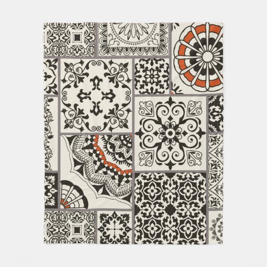 Nahtlose Fliesen mit dem Islam, Arabisch, Indien Fleecedecke (Vorderseite)