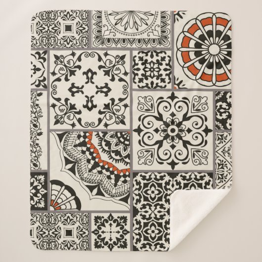 Nahtlose Fliesen mit dem Islam, Arabisch, Indien Sherpadecke (Vorderseite)