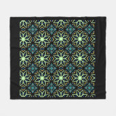 Nahtlose Flora Symmetrisches Muster Fleecedecke (Vorderseite (Horizontal))