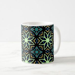 Nahtlose Flora Symmetrisches Muster Kaffeetasse