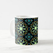 Nahtlose Flora Symmetrisches Muster Kaffeetasse (Vorderseite Links)