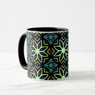 Nahtlose Flora Symmetrisches Muster Tasse