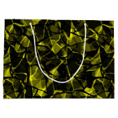 Nahtlose flüssige, abstrakte schwarzgrüne Farbe Große Geschenktüte (Rückseite)