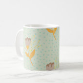 Nahtlose Folk Blume Doodle Muster. Hand d Kaffeetasse (Vorderseite Links)