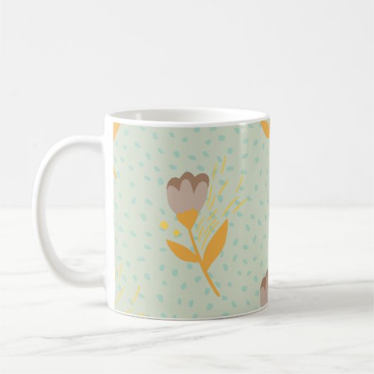 Nahtlose Folk Blume Doodle Muster. Hand d Kaffeetasse (Links)