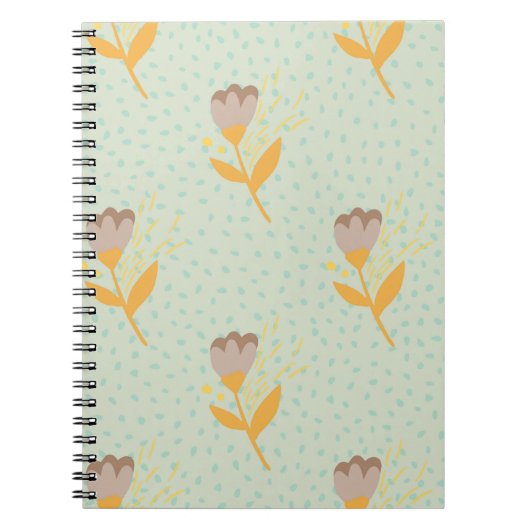 Nahtlose Folk Blume Doodle Muster. Hand d Notizblock (Vorderseite)