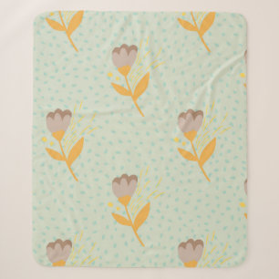 Nahtlose Folk Blume Doodle Muster. Hand d Sherpadecke