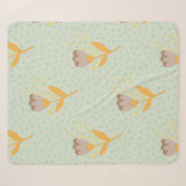 Nahtlose Folk Blume Doodle Muster. Hand d Sherpadecke (Vorderseite (Horizontal))