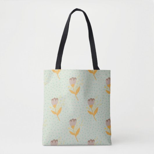 Nahtlose Folk Blume Doodle Muster. Hand d Tasche (Vorderseite)