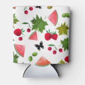 Nahtlose Frischobst Berries Wasserfarbener Cartoon Dosenkühler (Vorderseite)