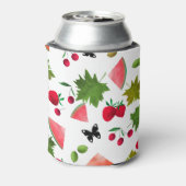 Nahtlose Frischobst Berries Wasserfarbener Cartoon Dosenkühler (Kanne Rückseite)